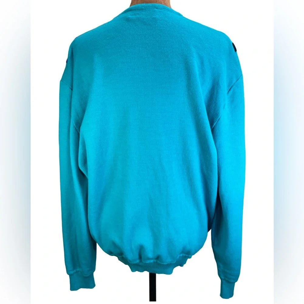 Vintage St.‎ Croix Knits Wool V-Neck Sweater | Suede Geometric | USA | L
